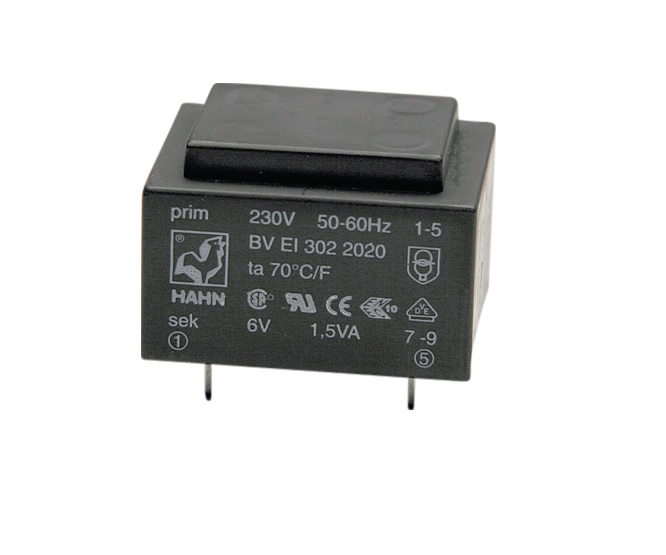 TRANSFORMADOR ENCAPSULADO 12V 1VA 230VAC