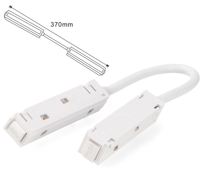 LIGADOR DUPLO 16mm P/CARRIL MAGNETICO BRANCO