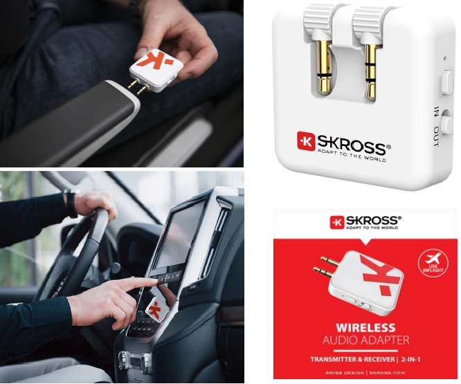 Adaptador Bluetooth c/2 fichas JACK3,5mm/1xMono 1xEstéreo