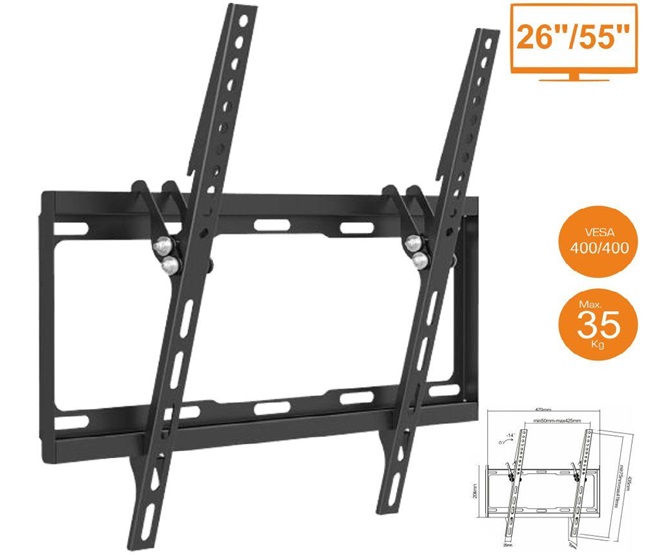 SUPORTE TV-LED 26-55`` TILT EXTRA VESA 400/400