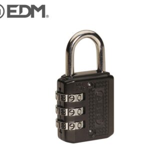 Cadeado de Combinação Preto 30mm 715/30 ABUS Corpo Zinco Maciço Fundido sob Pressão