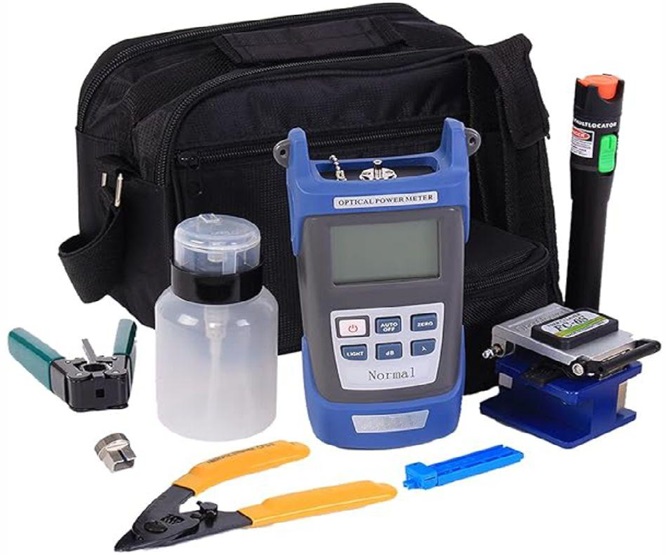 KIT-MALA c/Medidor de Fibra Óptica caneta de teste 10mW