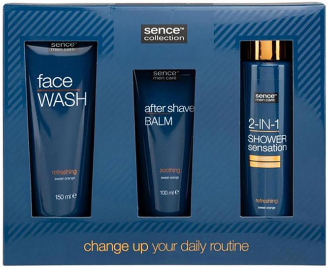 CONJUNTO SENCE MAN GEL 2/1 CHAMPÔ 200 ml 150 ml de Gel de Limpeza Facial