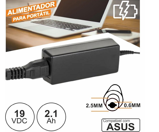 ALIMENTADOR 40W 19Vdc 2.1A 2.5/0.6mm