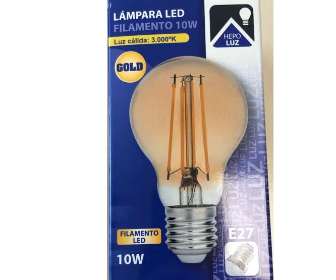 LAMPADA 230V E-27 10W 3000K Gold-Filamento